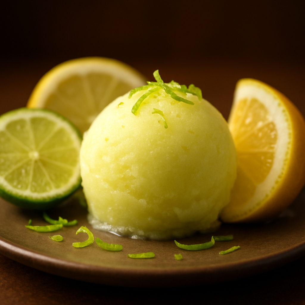 Zitrusfrüchte Eiscreme